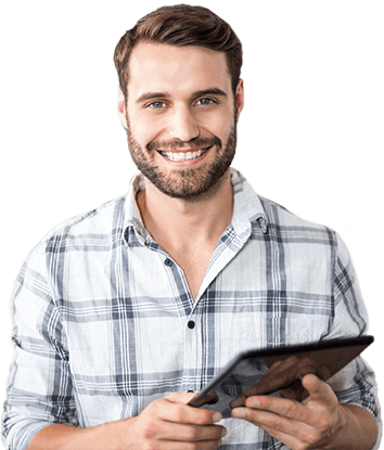 Homme dans site web pour Animaleries